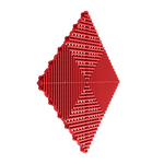 Swisstrax Ribtrax Pro Racing Red floor tile