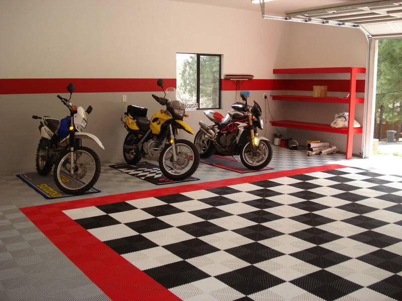 Checkerboard Garage: Swisstrax Ribtrax (Jet Black, Racing Red, Pearl Silver, Arctic White)