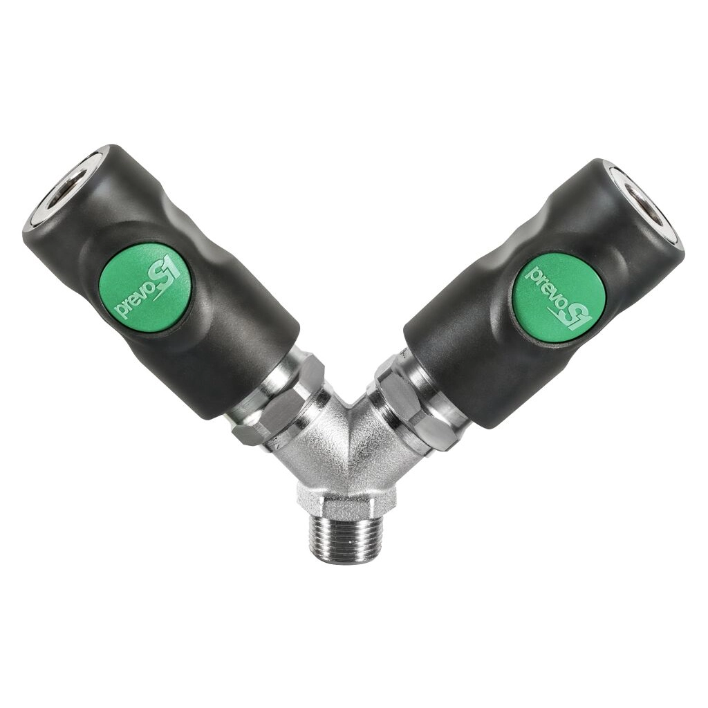 Prevost ESI - tapered male thread twin coupler