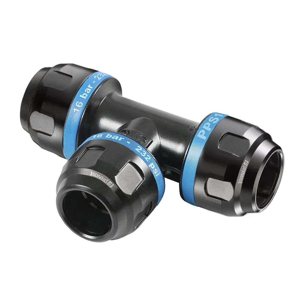 Prevost PPS1 TE - Aluminium equal female tee fitting for pipe