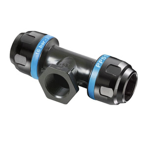 Prevost PPS1 TT - Aluminium parallel female thread tee fitting for pipe