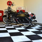 Harley Heritage in Coca-Cola Checkered Garage: Swisstrax Ribtrax (Jet Black, Arctic White)