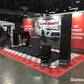 Swisstrax Ribtrax event flooring (Racing Red, Jet Black, Arctic White)