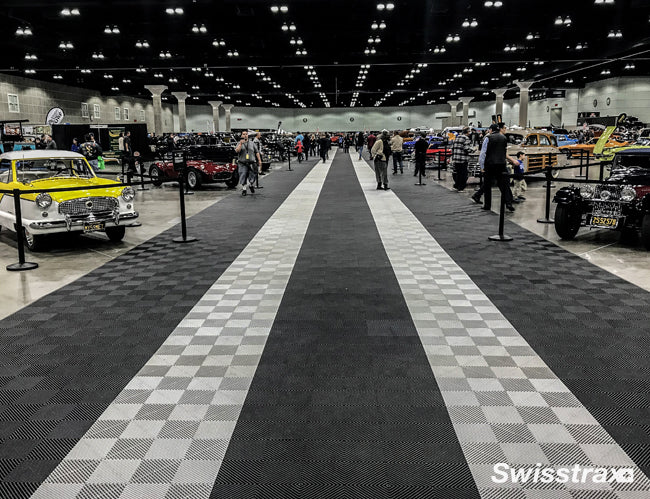 Swisstrax Ribtrax event flooring (SLate Grey, Arctic White)