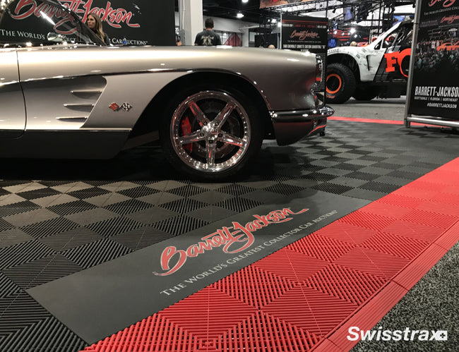 Swisstrax Ribtrax event flooring (Jet Black, Racing Red)