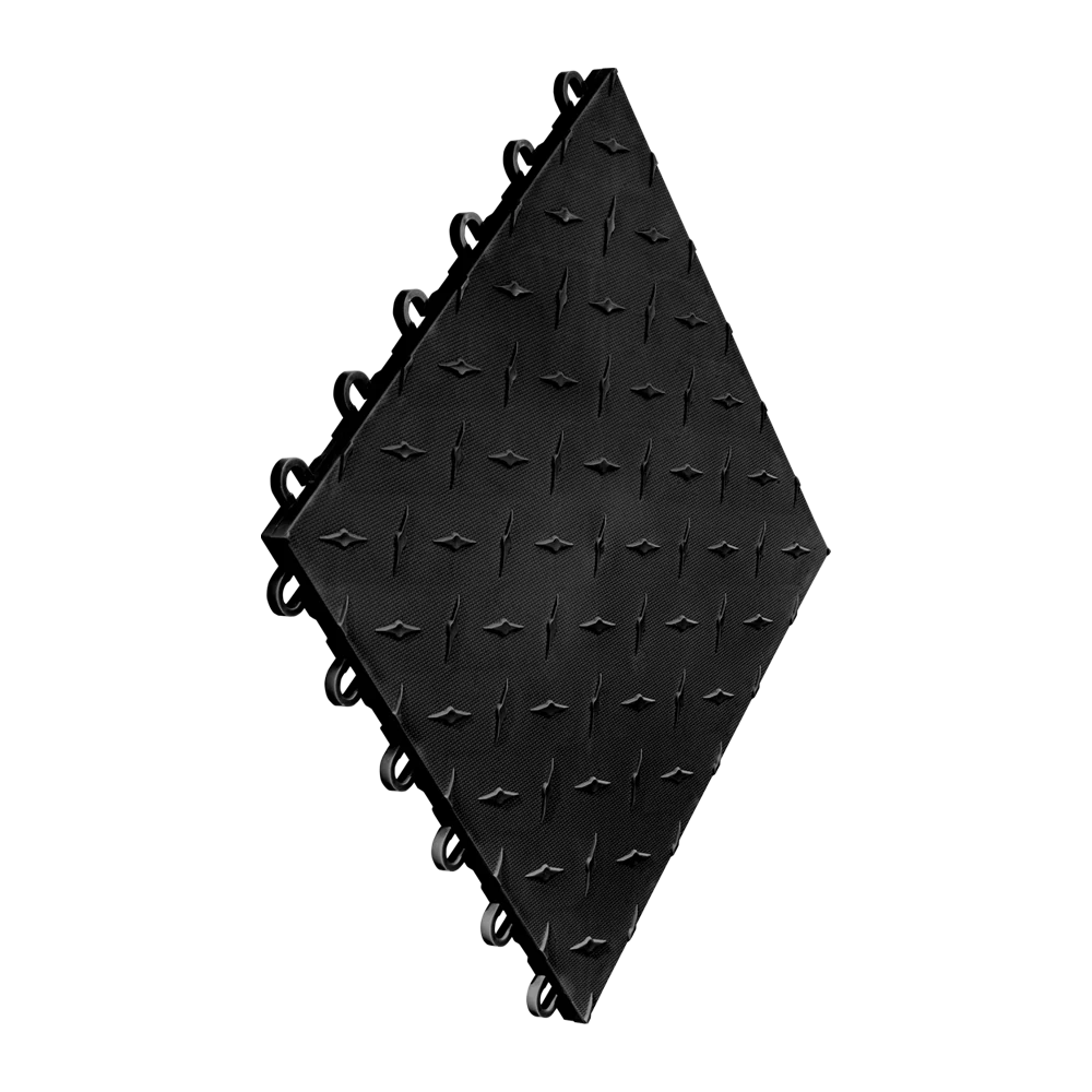 Swisstrax Diamondtrax Home Jet Black floor tile