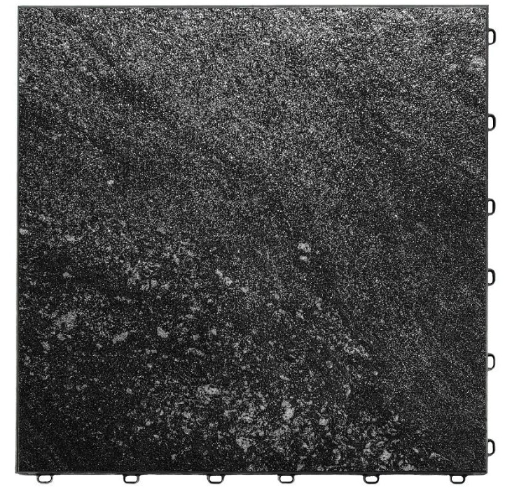 Swisstrax VinylTrax Pro Black Marble floor tile